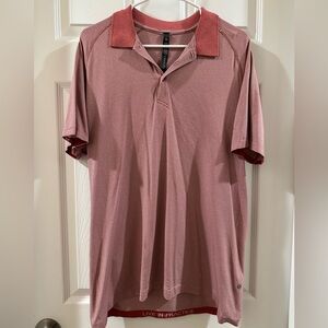 Orange and white Lululemon men’s short sleeve